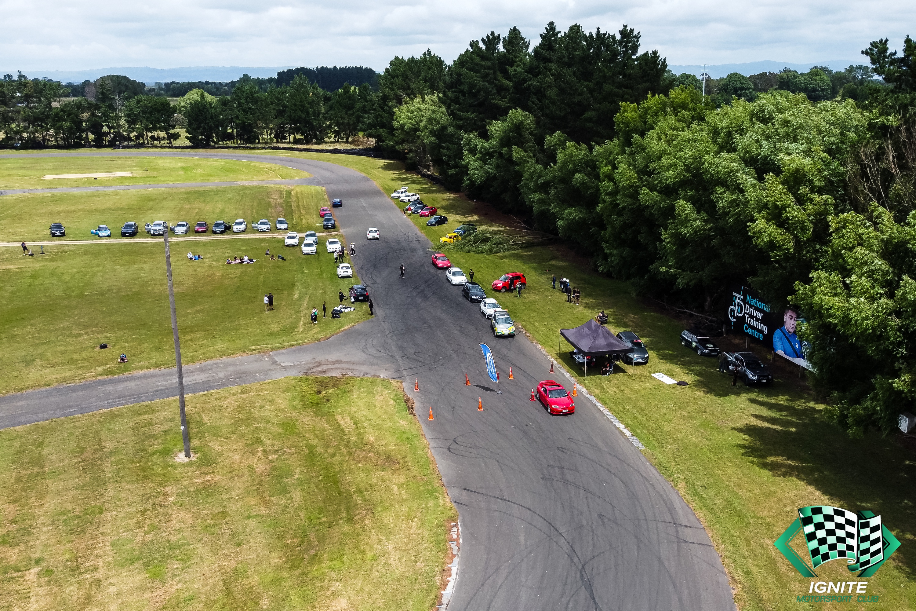 Aerial view of the Ignite Manawatu autocross course